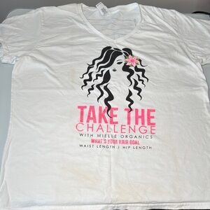 Gildan Fitted White and Pink Short Sleeve Tee